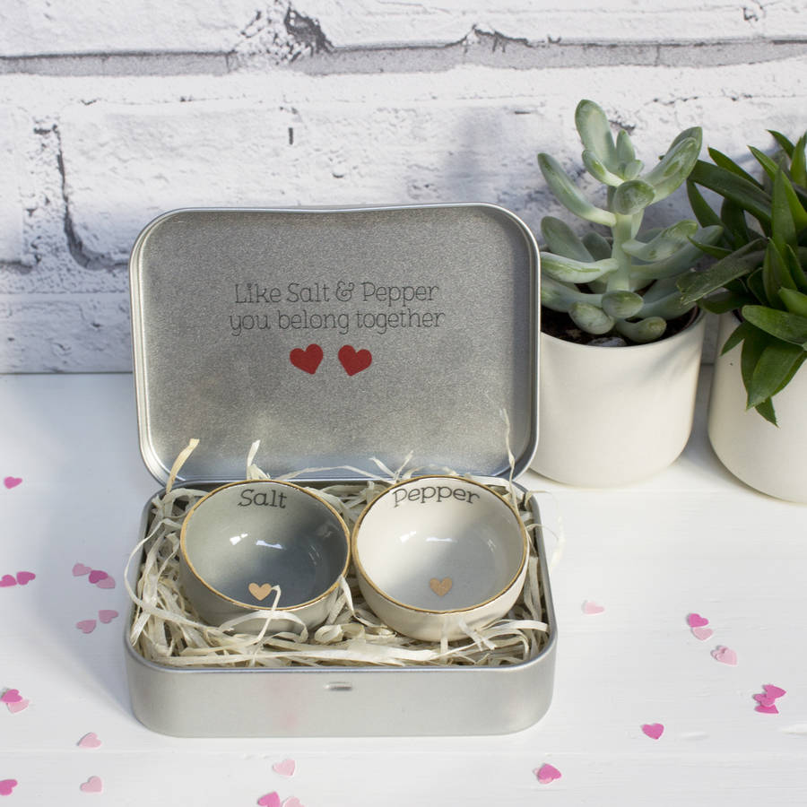 Handmade Ceramic Salt And Pepper Wedding Gift By Pippi & Me