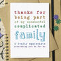 Complicated Family Thank You Step Parent Card, thumbnail 1 of 4