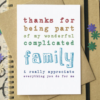 Complicated Family Thank You Step Parent Mother's Day Card, 2 of 4