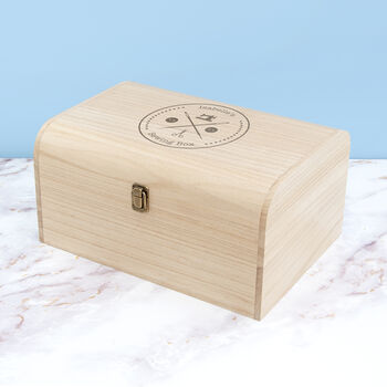Personalised Engraved Wooden Sewing Chest, 9 of 10