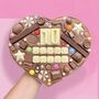 Large Chocolate Heart With Personalised Message, thumbnail 1 of 5