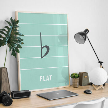 Flat Note Print | Music Theory Poster, 10 of 10