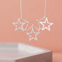 Triple Star Necklace. Handmade In Sterling Silver, thumbnail 1 of 5
