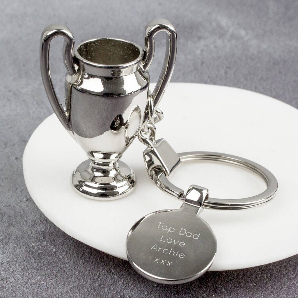 Personalised Trophy Keyring With Charm, 1 of 4