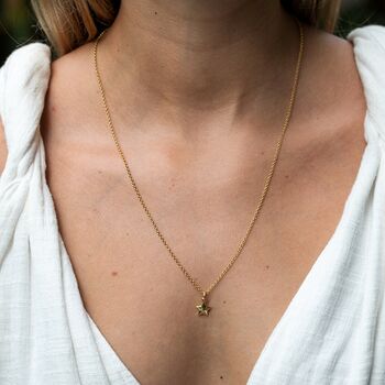 Faceted Star Necklace, Sterling Silver Or Gold Plated, 4 of 10