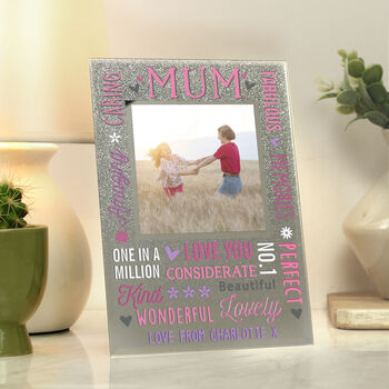 Personalised Mum Glitter Frame, 2 of 5