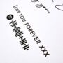 Metallic Personalised Handwritten Song Lyrics Print, thumbnail 3 of 8