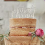 Just Married Wooden Wedding Cake Topper Decoration, thumbnail 1 of 2