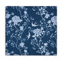 Luxury Linen Like Floral Napkins Cecylia Navy Blue, thumbnail 6 of 6