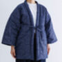 Japanese Padded Cotton Kimono Jacket Size Large Grey, thumbnail 4 of 6