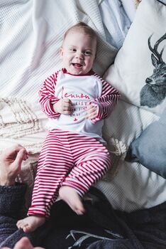 Personalised Christmas 'Nice List' Childrens Pyjamas, 6 of 6