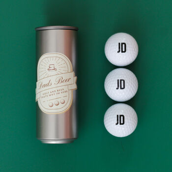 Personalised Beer Golf Tin With Matching Golf Balls, 6 of 6