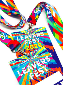 Leavers Fest 2026 Lanyards Class Of 2026 End Of School Party Vip Lanyards, 3 of 7