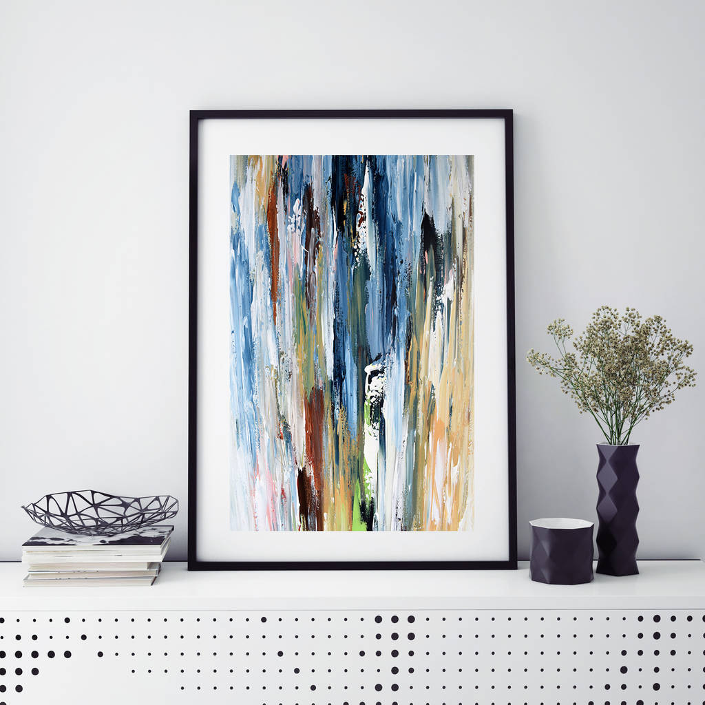 Abstract Art Print, Abstract Wall Art Decor Framed By Abstract House