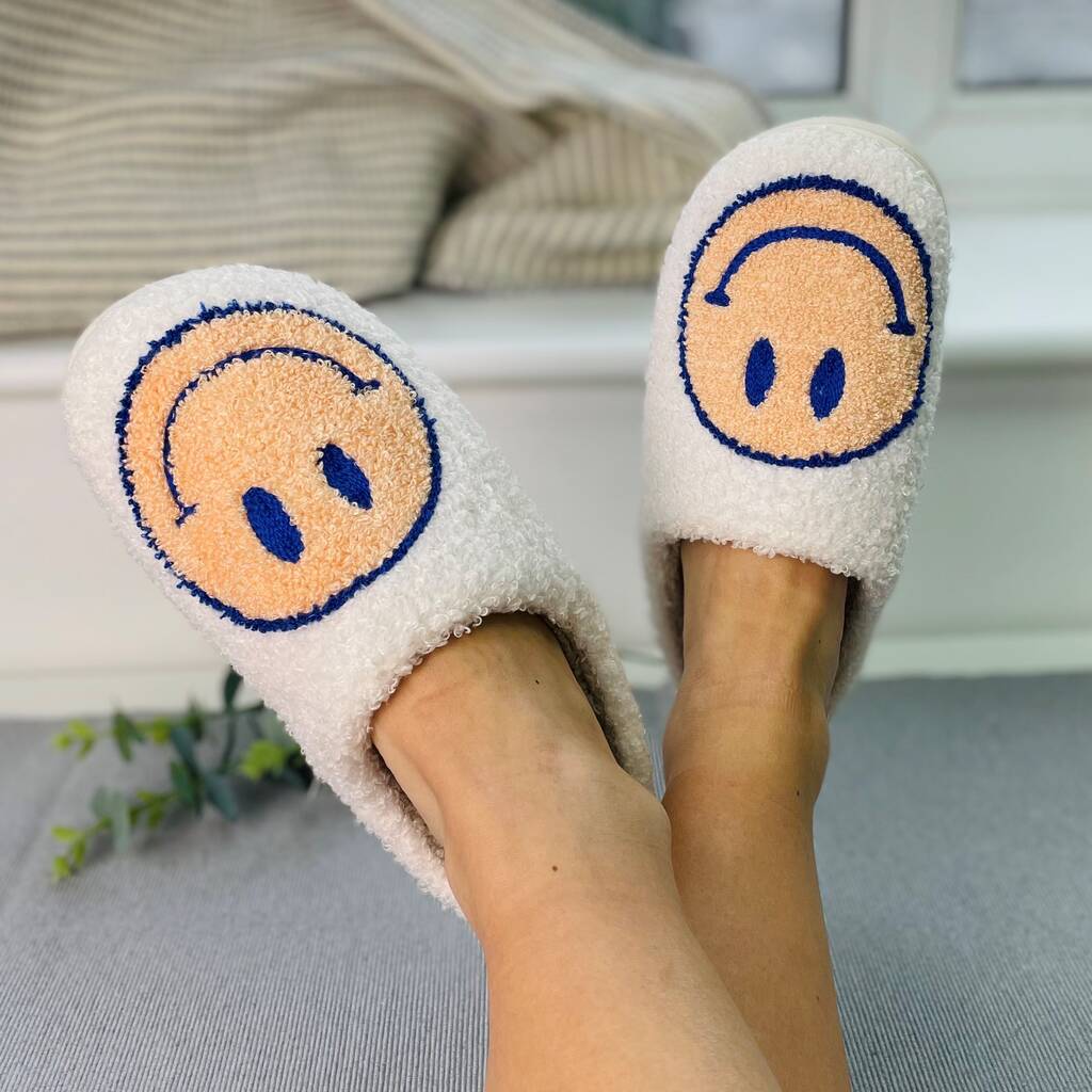 Smiley Face Slippers, 1 of 4