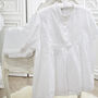 White Cotton Victorian Styled Pyjama Set, thumbnail 1 of 6