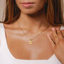 Sun Goddess Moonstone Gold Plated Pendant Necklace, thumbnail 3 of 9