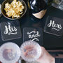 His And Hers Black Coaster Set, thumbnail 1 of 2