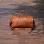 Leather Holdall Weekend Bag With Luggage Tag, thumbnail 2 of 12