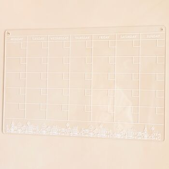 Townhouse Design Wipeable Acrylic Wall Planner, 6 of 6