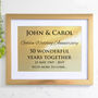 Personalised Golden Wedding Anniversary Framed Print, thumbnail 1 of 4