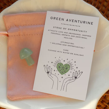 Tiny Green Aventurine Mushroom Crystal, 2 of 5