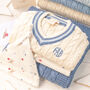 Baby’s First Cricket Jumper, Babygrow And Blanket Gift Set, thumbnail 1 of 12