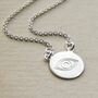 Sterling Silver Engraved Evil Eye Necklace, thumbnail 3 of 4