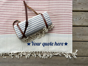 Personalised Quality Beach Towel, Carrier Strap, 2 of 9