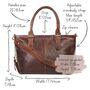 Large Brown Leather Tote Bag With Crossbody Strap, thumbnail 5 of 5