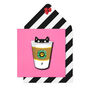 Handmade Like You A Latte Black Cat Personalised Greeting Card, thumbnail 1 of 5