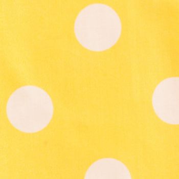 Women's Yellow And White Cotton Polka Dot Pyjamas, 4 of 4