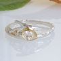 White Sapphire And Diamond Elvish Twig Engagement Ring, thumbnail 4 of 10