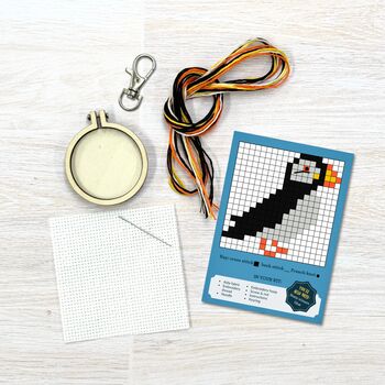 I Puffin Love You! Mini Matchbox Cross Stitch Kit, 6 of 6