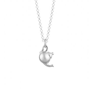 Teapot Charm Necklace, Sterling Silver Or Gold Plated, 12 of 12
