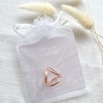 Three Loop Scarf Ring, Elegant Mothers Day Gift, In Three Colourways, Scarf Accessory Gift, 4 of 9
