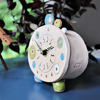 Office Desk Dots And Circles Personalised Clock, 3 of 6