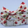 White Strawberry Dog Bow Tie, thumbnail 7 of 10