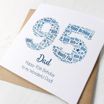 Blue Star Personalised 95th Birthday Card, 3 of 6