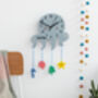 Children's Swimming Blue Octopus Wall Clock, thumbnail 3 of 4