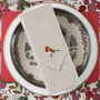 Mr And Mrs Robin Embroidered Napkins, thumbnail 7 of 7