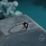One Carat Rhombus Cut Blue Sandstone Ring In Sterling Silver, thumbnail 1 of 12