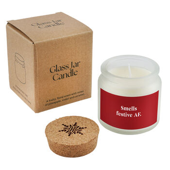 Smells Festive Af Candle • Funny Christmas Candle • Holiday Candle • Secret Santa Gift • Festive Home Décor • Gift Boxed, 2 of 2