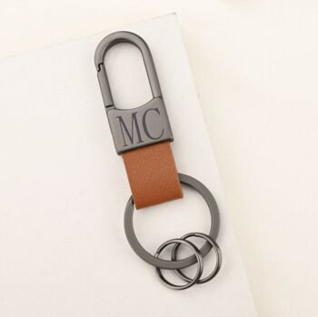 Personalised Engraved Mens Key Clip Handy Bag Charm, 5 of 7