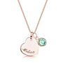18 K Rose Gold Plated Heart Swarovski Necklace, thumbnail 1 of 10