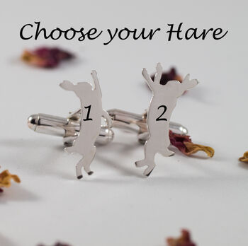 Sterling Silver Boxing Hare Earrings, 2 of 5