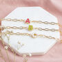 Enamel Initial Bracelet With Pearl Detail, thumbnail 6 of 12
