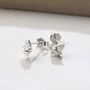 Sterling Silver Cubic Zirconia Wire Stud Earrings, thumbnail 3 of 6