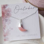 Pink Opal October Birthstone Necklace, thumbnail 3 of 11