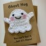 Ghost Hug Crochet Thinking Of You Card Handmade, thumbnail 6 of 6